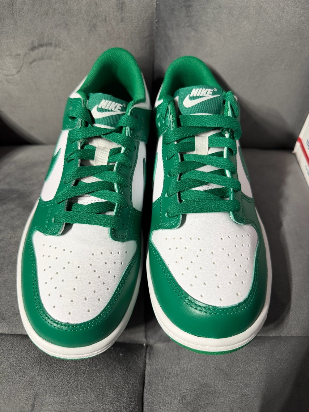 Nike Dunk Low (GS) White Malachite 6.5Y Unisex Kids Leather Sneaker FB9109-114